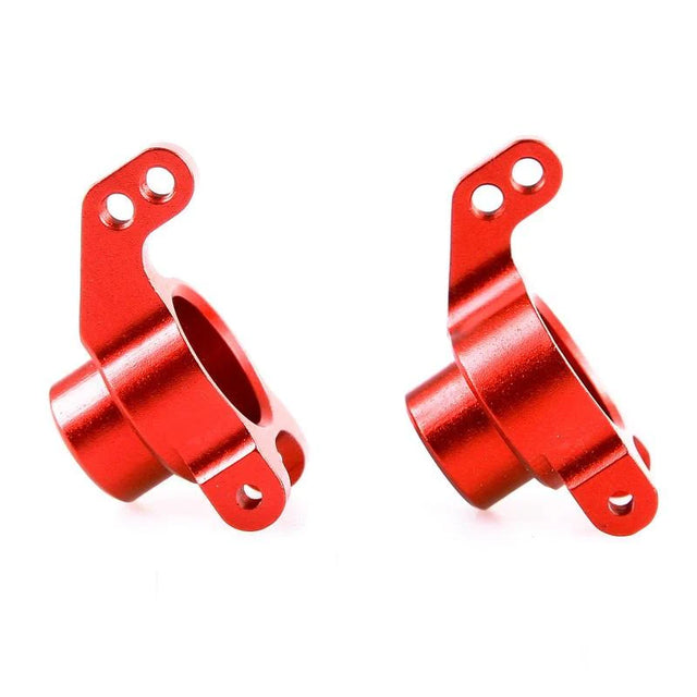 LC Racing L6084 upright aluminum chassis part, showing a sleek, machined silver metal component for RC car upgrades.