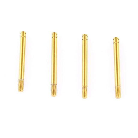 LC Racing L6089 titanium shock shafts set with four precision-machined shock shafts for RC car suspension.