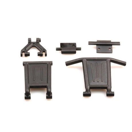 LC Racing L6132 DT bumper set with durable plastic bumpers and mounting hardware for remote control car off-road racing.