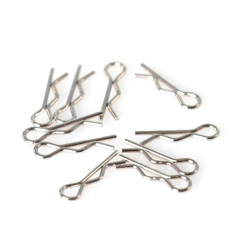 LC Racing L6141 body clips shown in a close-up image, featuring small black clips used for securing RC car bodies.