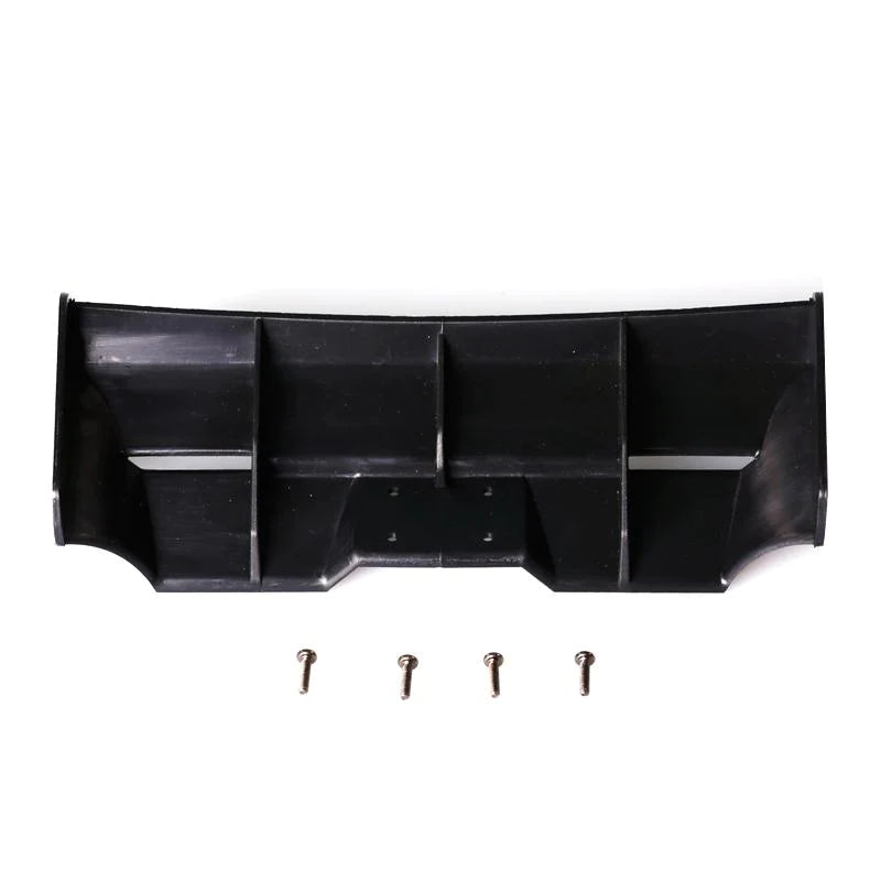 Black composite wing for RC cars by LC Racing, model L6147, shown on a clean background with detailed aerodynamic features.