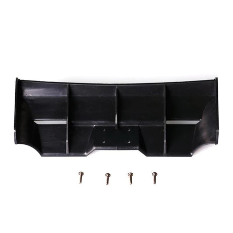 Black composite wing for RC cars by LC Racing, model L6147, shown on a clean background with detailed aerodynamic features.