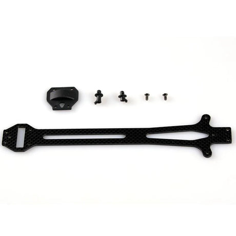 LC Racing L6158 225mm wheelbase carbon fiber upper deck showcasing lightweight, durable RC car chassis component with precise craftsmanship.