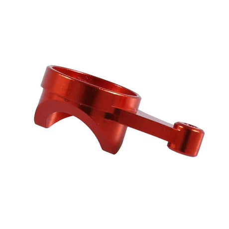 LC Racing L6219 aluminum servo saver arm, silver-colored with detailed gear teeth and mounting holes, designed for RC car steering systems.