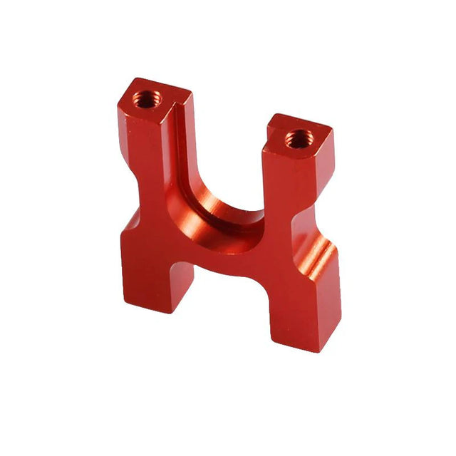 LC Racing L6220 aluminum center bulkhead for RC cars, showcasing a precision-machined, silver-colored metal component.
