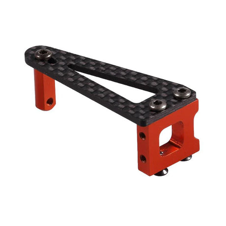 LC Racing L6222 LC12 floating servo mount shown with mounting holes and durable construction for RC car servo installation.