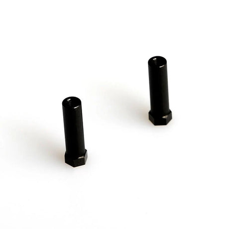 LC Racing L6225 LC12 aluminum battery post with a shiny metallic finish and detailed threading for secure connection.
