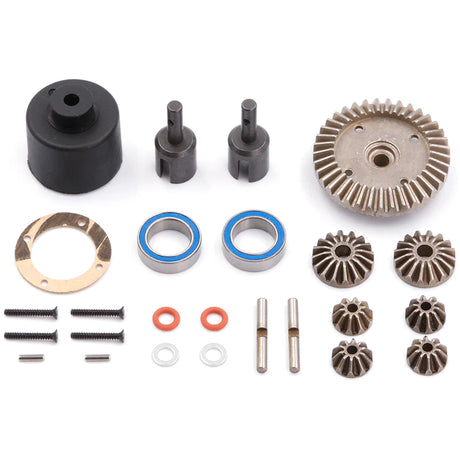 LC Racing L6260 Heavy Duty Oil Filled Differential Set with metal gears and oil fill port for RC car upgrading.