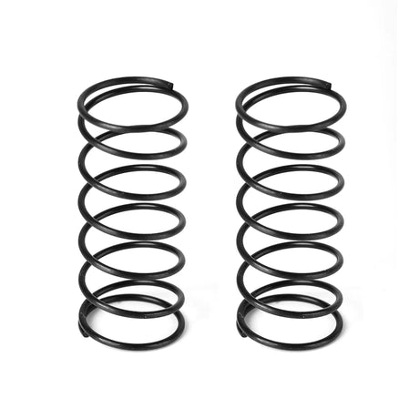 LC Racing L6275 rear springs for L38 6T 1.1D RC car, showing a close-up of the black spring coil.