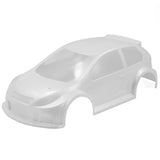 LC Racing EMB-RA Rally polycarbonate body in white for L6263 RC car, lightweight and durable for off-road racing vehicles.