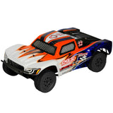 Pre-painted LC Racing L6241 1/14 scale polycarbonate short course truck body showing detailed design and vibrant finish.
