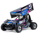 Losi 1/10 scale 22S Sprint 2WD RTR RC car with sleek body and detailed design, ready for off-road racing.