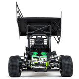 Remote control Losi 1/10 scale 22S Sprint 2WD RTR car on a track, showing the sleek design and detailed exterior.