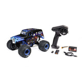 Losi 1/18 Mini LMT Son Uva Digger 2S 4X4 RTR brushed monster truck with detailed orange and black design on rugged tires