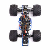 Losi 1/18 Mini LMT Son Uva Digger 2S 4X4 brushed monster truck with detailed body and large tires, ready for off-road racing.