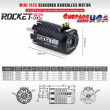 Surpass Hobby Rocket-RC Mini 1525 3500KV brushless sensored motor for RC cars, shown in close-up view.