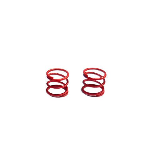 Atomic RC MRX front springs for RC cars, shown in black with coil design, designed for performance and durability.