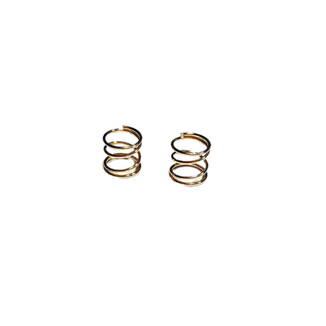 Atomic RC MRX front springs for RC cars, showing close-up of the lightweight metal springs with coil design.