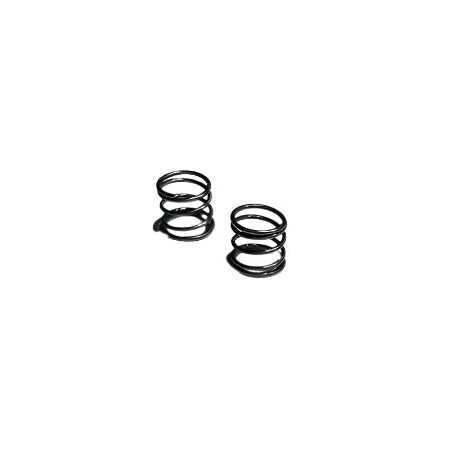 Atomic RC MRX front springs for RC cars, lightweight metal coil springs for improved suspension performance.