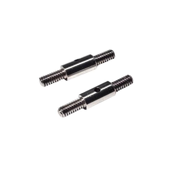Atomic RC MRX front wheel axle V2, durable metal component for RC car front wheel assembly, with precise fit and finish.