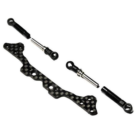 Atomic RC MRX long side horizontal shock absorber for remote control cars, showcasing its sleek design and mounting points.