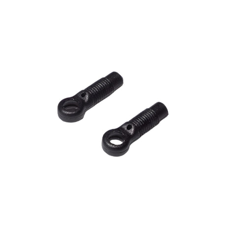 Atomic RC MRX side damper tubes, a set of two, designed for RC car suspension system, showcasing metallic components and precise engineering.