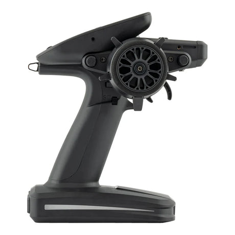 RadioMaster MT12 Surface Radio Controller with ergonomic grips, control sticks, and multiple switches for remote drone or RC aircraft flying.