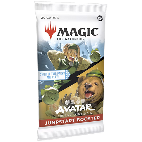 MTG Avatar The Last Airbender Jumpstart Booster Pack by Wizards of the Coast showing colorful card packs with character artwork.
