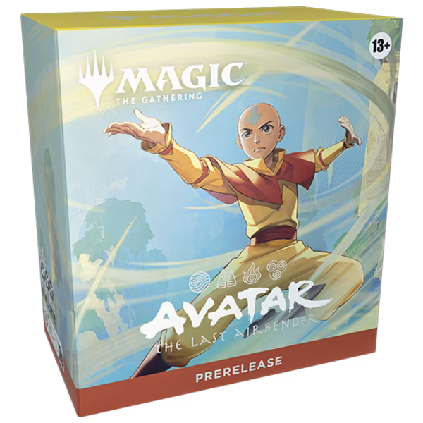 Avatar The Last Airbender prerelease pack by Wizards of the Coast featuring collectible cards and packaging for Magic: The Gathering.
