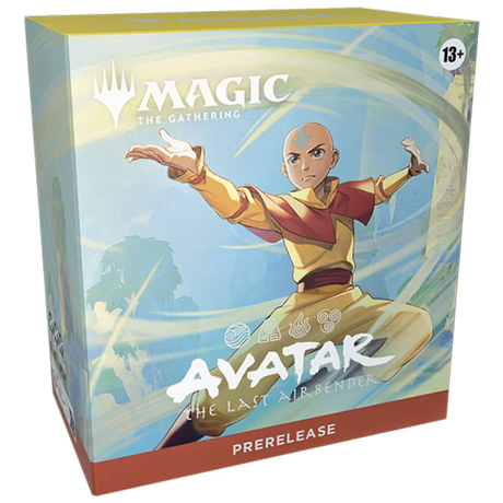 Avatar The Last Airbender prerelease pack by Wizards of the Coast featuring collectible cards and packaging for Magic: The Gathering.