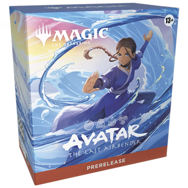 Avatar The Last Airbender prerelease pack by Wizards of the Coast featuring cards and packaging from the MTG collectible card game.