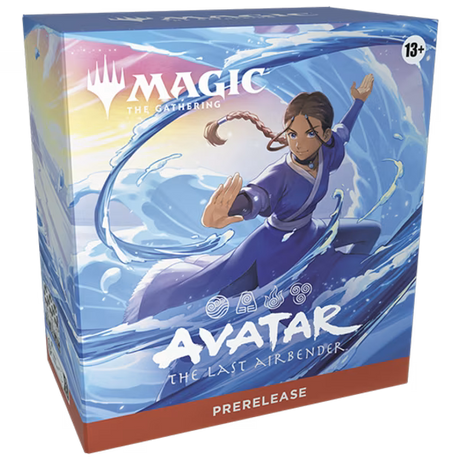 Avatar The Last Airbender prerelease pack by Wizards of the Coast featuring cards and packaging from the MTG collectible card game.