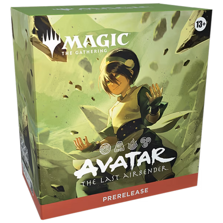 Avatar The Last Airbender Prerelease Pack by Wizards of the Coast, featuring collectible cards and artwork from the popular series.