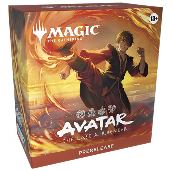 MTG Avatar The Last Airbender Prerelease Pack by Wizards of the Coast, featuring cards and themed packaging.