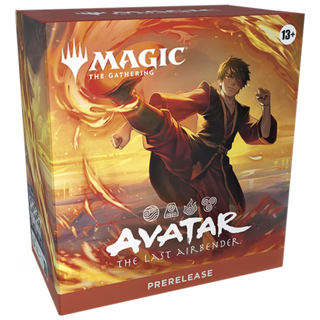 MTG Avatar The Last Airbender Prerelease Pack by Wizards of the Coast, featuring cards and themed packaging.