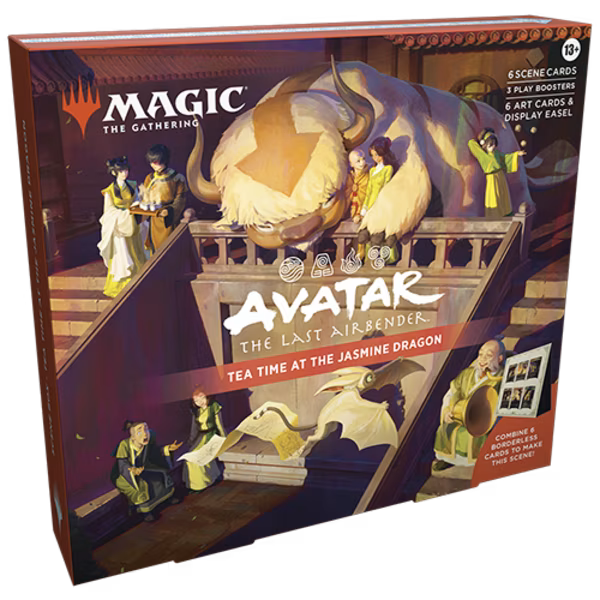Avatar The Last Airbender scene box from Wizards of the Coast featuring detailed artwork and collectible packaging.