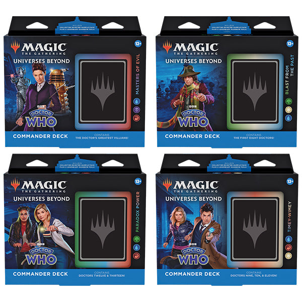 Image of Wizards of the Coast Magic: The Gathering Doctor Who Commander Deck featuring themed cards and artwork.