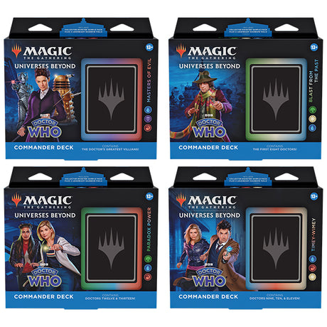 Image of Wizards of the Coast Magic: The Gathering Doctor Who Commander Deck featuring themed cards and artwork.