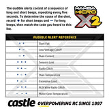 Castle Creations Mamba Micro X2 16.8V WP sensored ESC with audible alerts for RC car electronics.