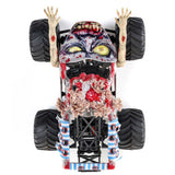 Losi 1/18 Mini LMT Zombie 2S 4X4 brushed monster truck showing its rugged exterior and off-road tires.