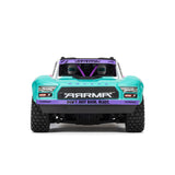 ARRMA Mojave GROM 223S DSC 4X4 RTR brushless desert truck with off-road tires and detailed desert-themed body design.
