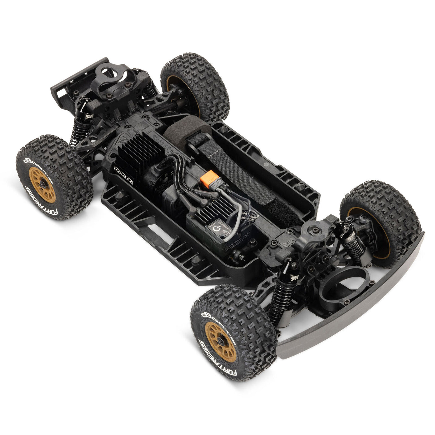 ARRMA 1/16 Mojave GROM 223S DSC 4x4 RTR brushless desert truck in black, shown from a side angle.