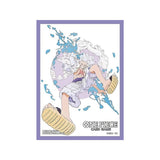 Bandai One Piece TCG official Monkey D. Luffy sleeves set of 12 featuring vibrant character artwork for card protection.