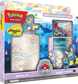 Pokémon TCG 2024 World Championships Deck featuring Pokémon cards and accessories, brand Pokémon, display of deck components.
