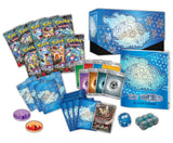 Pokemon Stellar Crown Elite Trainer Box with booster packs, storage boxes, and accessories for trading card game collection.