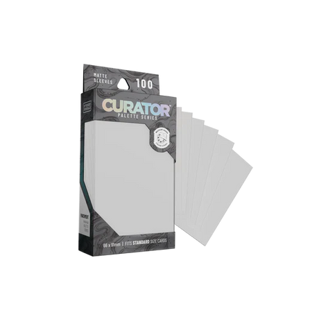 Orange Nebula Curator Palette Series Standard Sleeves for cards, featuring parchment design in a sleek, protective card supply.