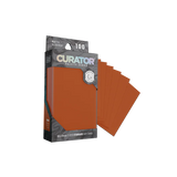 Orange Nebula Curator Palette Series Standard Sleeves for card storage, featuring Sienna color design.