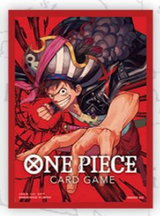 Bandai One Piece TCG official sleeves set 2 with vibrant character artwork, designed to protect trading cards.
