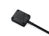 Hobbywing RC car OTA programmer device showing front and back views for remote control programming.