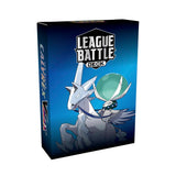 Pokémon TCG Ice Rider Calyrex VMAX League Battle Deck featuring Ice Rider Calyrex VMAX card and gameplay accessories.